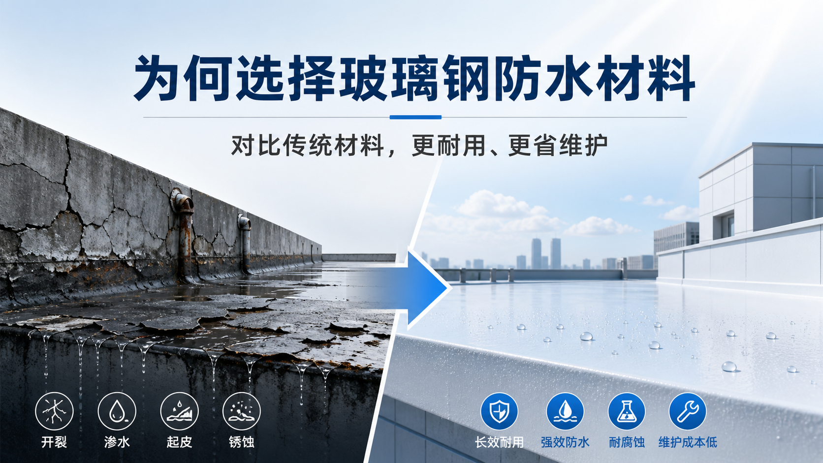 在朝阳，为何选择玻璃钢防水材料而非传统材料